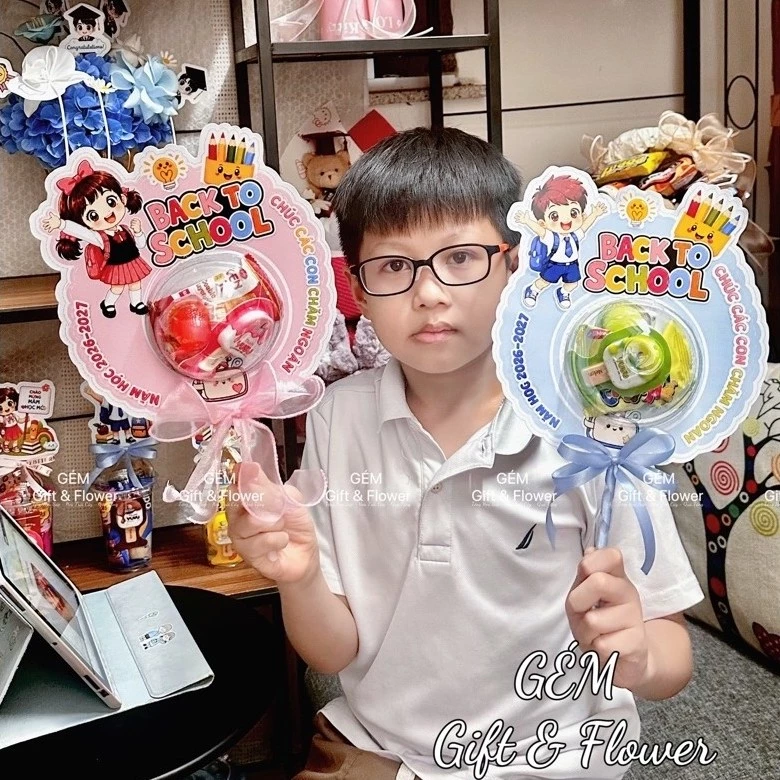 [Hoả Tốc] Phôi Sét Kẹo combo 50 (Bìa, Nắp, que nhựa) Món quà nhỏ xinh tặng bé trong dịp Trung Thu, khai giảng,sinh nhật
