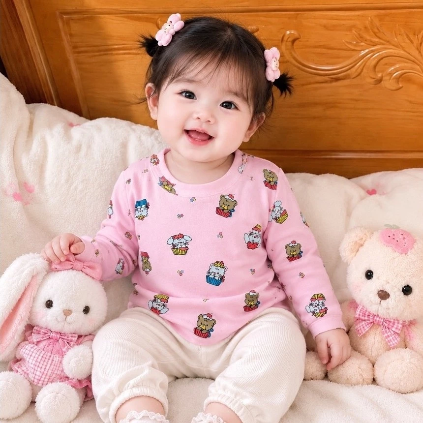 Áo dài tay nhiều hình đẹp cotton borip cho bé 6_18kg