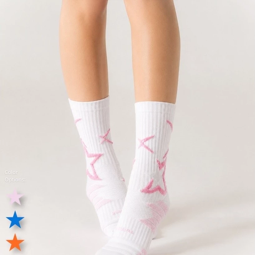 TRAIL PACE SOCKS | Tất thể thao loại dày hoạ tiết ngôi sao
