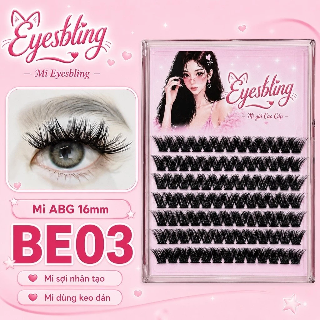 Mi Eyesbling mi sợi nhân tạo mẫu ABG tây đậm dài