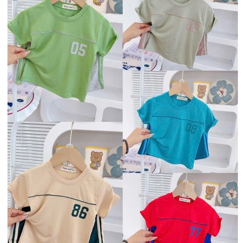 [ Mẫu Mới ] [ 8-25ký ] Bộ Cộc Đùi Thun Lạnh Thể Thao Micky woo cho bé trai mặc mùa hè mặc đi học mền mịn mát thoáng mát
