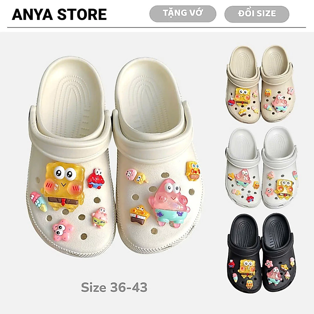 ( KHÔNG CHỮ ) Dép Sục Quai Hậu Bọt Biển Nam Nữ Êm Chân Không Thấm Nước - QH3 ANYA STORE