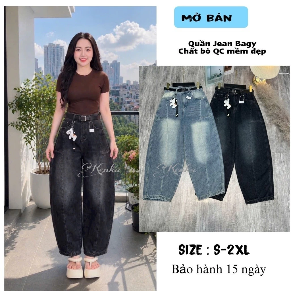 [DEAL MỞ BÁN] Quần Jean Bagy Nữ  Phong Cách Hiện Đại - cạp cao che bụng mỡ M356