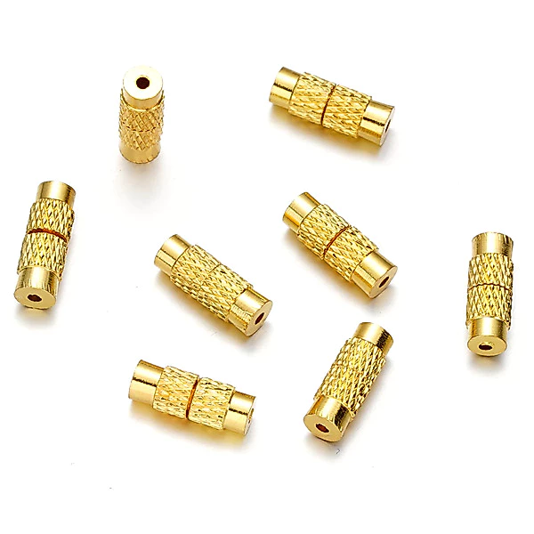 Khóa chốt vặn hình trụ dùng để làm khóa trang sức handmade, phụ kiện chốt nối cho vòng tay, vòng cổ