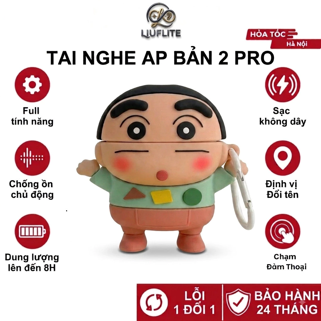 Tai Nghe Bluetooth PRO2 Liuflite, Tai Nghe Không Dây Thế Hệ Mới, Đàm Thoại Hai Chiều, Pin Trâu