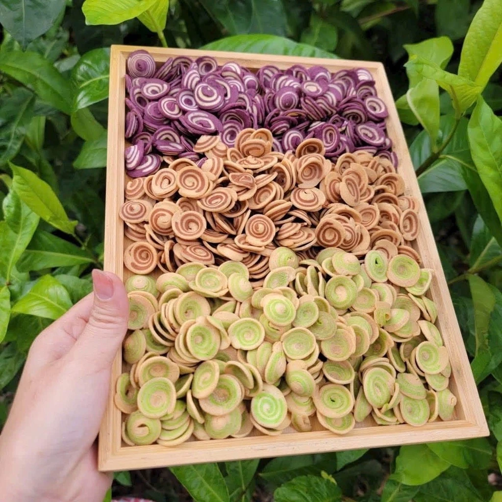 Bánh tai heo nhí cốt dừa 500gr ( 2 túi zip 250gr) mix vị