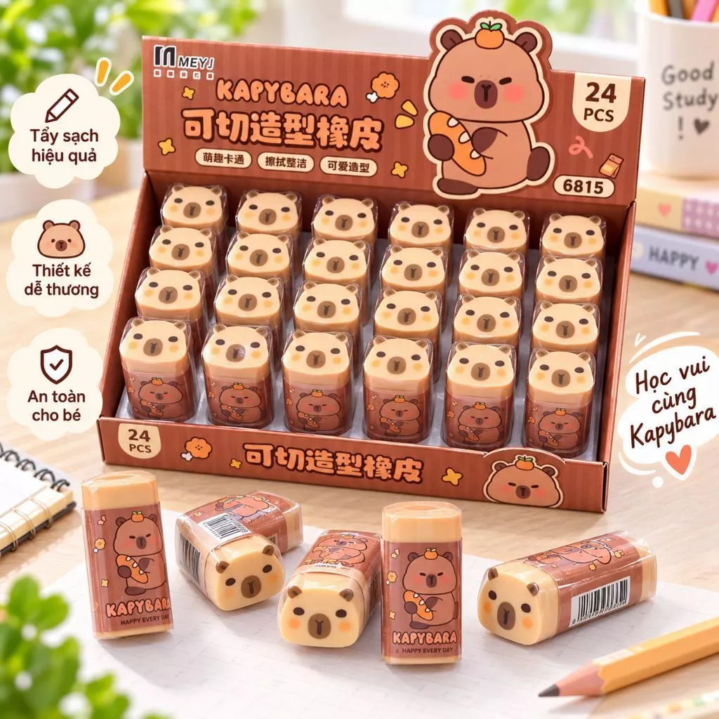 Gôm Tẩy Bút Chì Thỏi Trong Hình Capy Bara