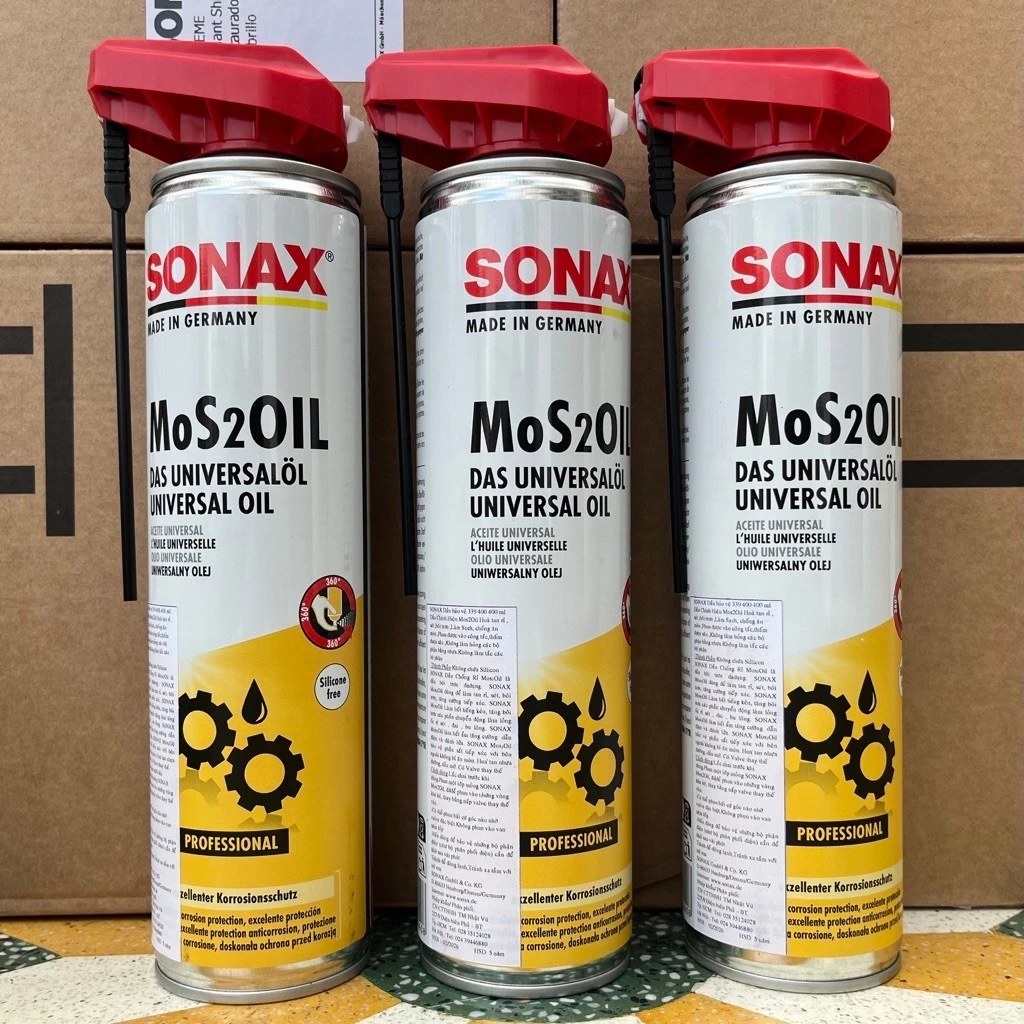 Dầu bôi trơn, chống rỉ sét ăn mòn, bảo quản động cơ - SONAX MOS2OIL 339400