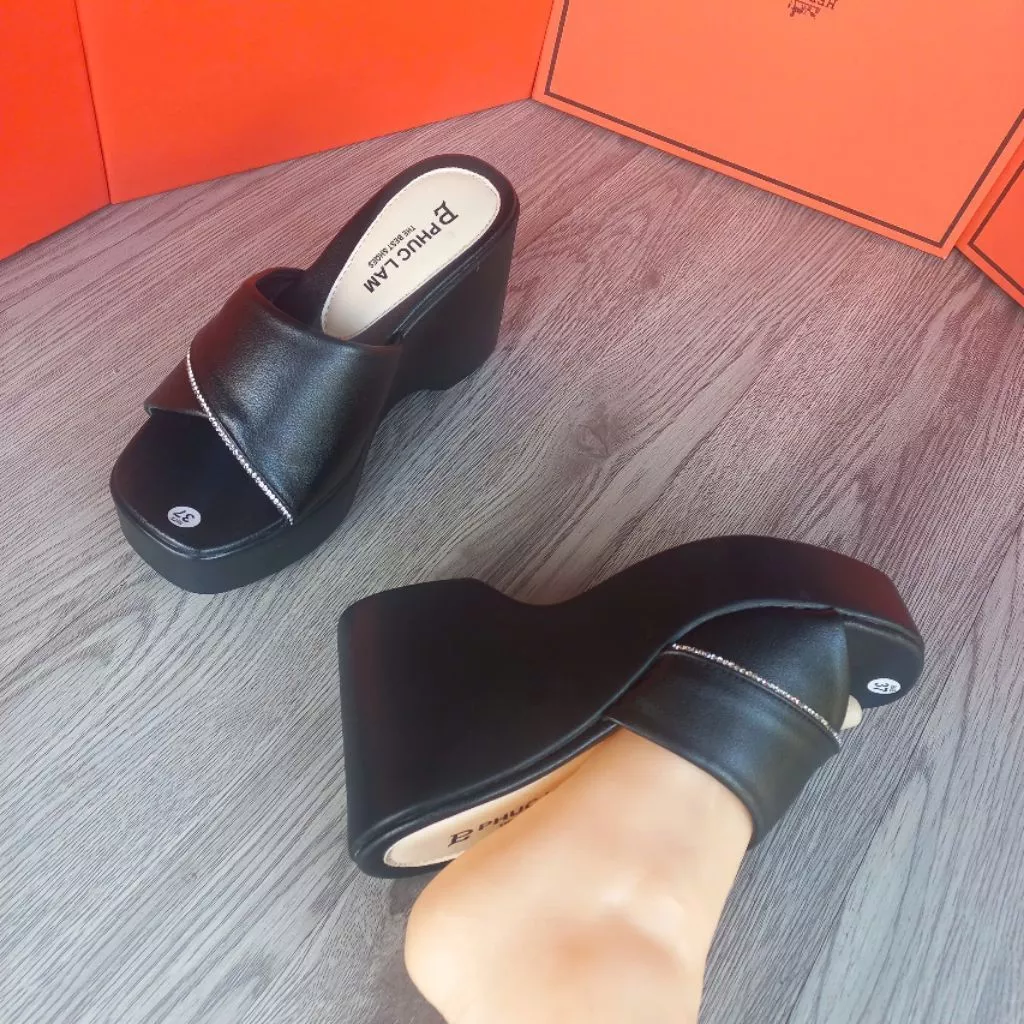 DÉP  CAO GÓT XUỒNG MỘT HÀNG ĐÁ TRUNG NIÊN SIZE 35_39