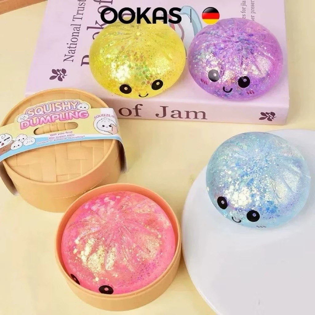 Bánh Bao Squishy Lấp Lánh Đồ Chơi Bóp Tay Xả Stress Siêu Mềm