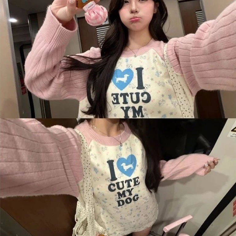𝙭𝙪𝙭𝙞.𝙤𝙧𝙙𝙚𝙧 Áo Len In Chữ Cute Nhiều Màu Sắc Cá Tính 2026