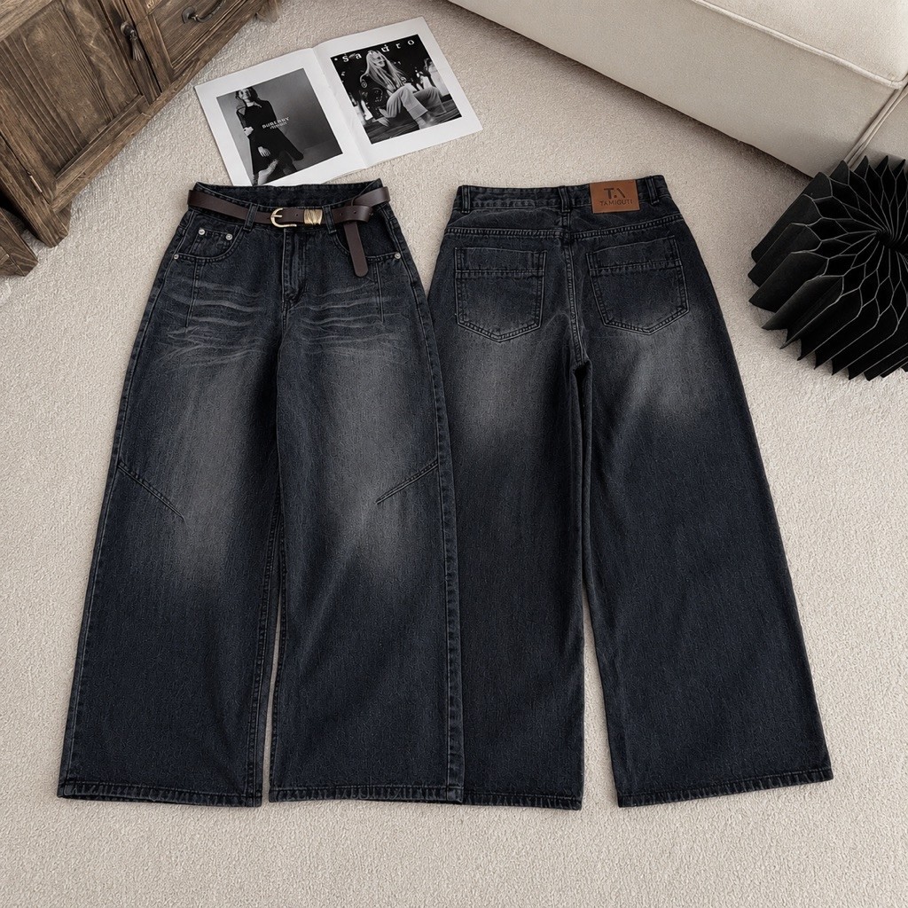 (97cm) Quần jean nữ suông kiểu , Quần jean bò nữ  Đủ Size S/M/L ( 1042 )