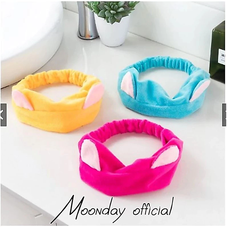 Băng đô tai mèo dễ thương - Phụ kiện tóc hỗ trợ rửa mặt, trang điểm tiện lợi