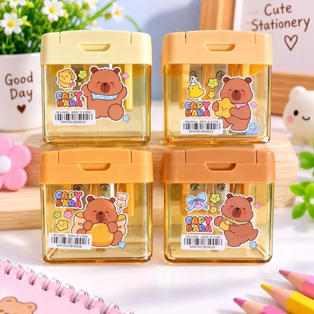 🌈Combo💝 4 ​Gọt Bút Chì 2 Lỗ Có Khay Đựng hộp nhựa bền đẹp và Tiện Lợi - Chuốt Bút Chì Xịn sò Cho Học Sinh Bé Trai Bé Gái