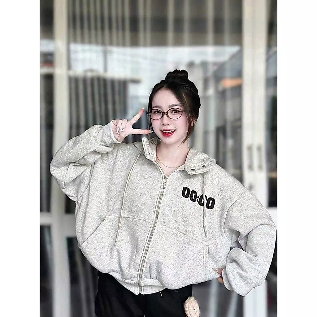 < Rẻ Vô Địch > Áo Khoác Hoodie Zip  mũ 2 Lớp Chất Liệu Nỉ chân cua có khoá kéo NQ300 -lananh