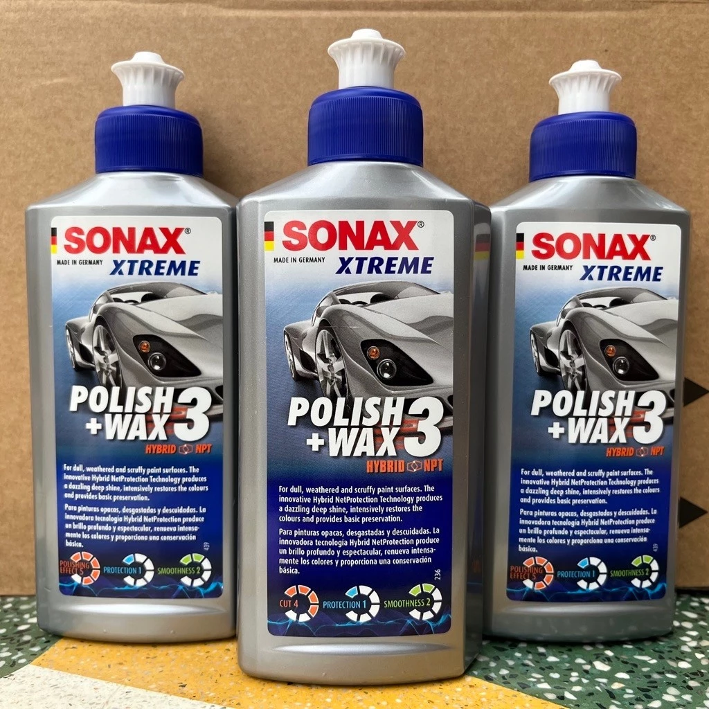 Kem đánh bóng, xóa xước, bảo vệ màu sơn - Sonax xtreme polish & wax 3 202100