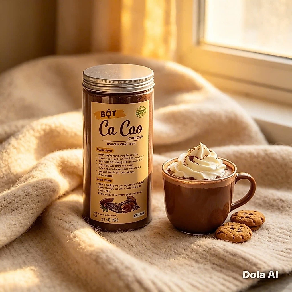 Bột Cacao Daklak Nguyên Chất 100% đậm vị 500g - Không chất bảo quản 100% tự nhiên (nửa kg)