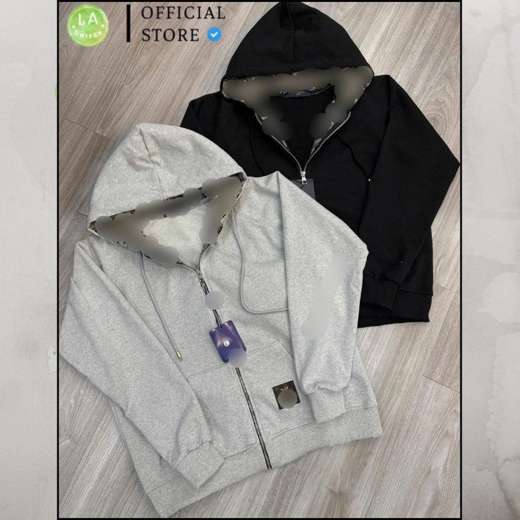 Áo Khoác HoodieZip V4 Dệt Logo Nón 2 Lớp Đính Tag Da Chuẩn QCCC Nỉ Chân Cua Dày Không Xù Đủ Tag Mạc