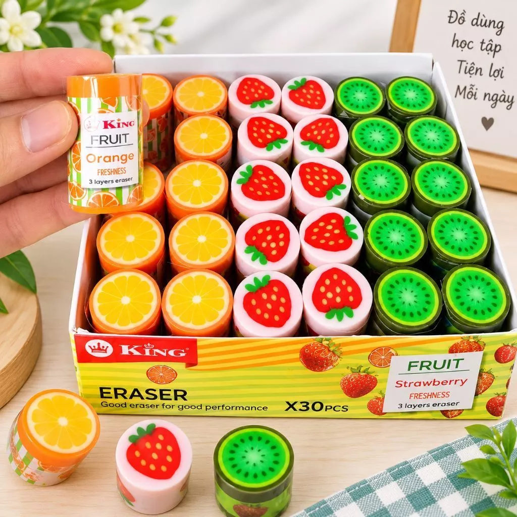 Gôm tẩy King hình trái cây