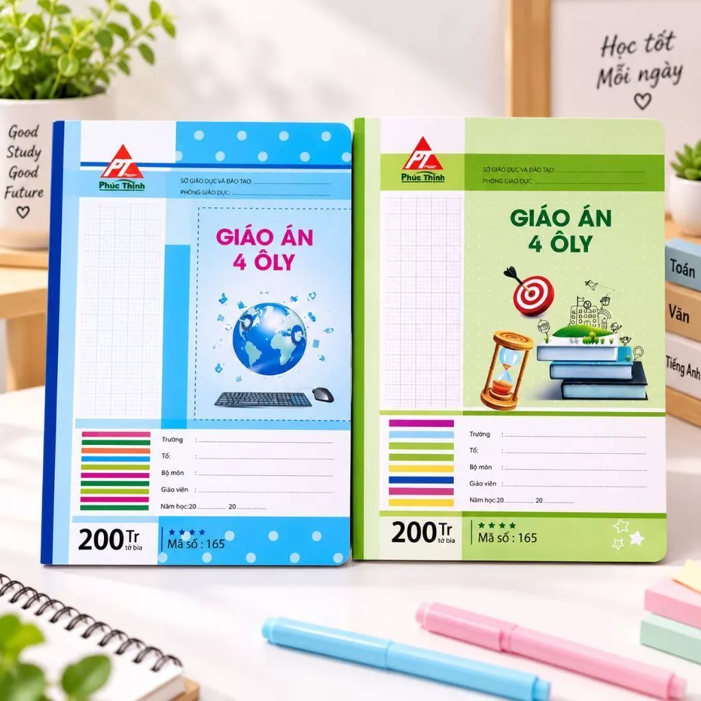 🅰️4️⃣📚📙VỞ ÔLY GIÁO ÁN 200 TRANG A4🗓📘📗