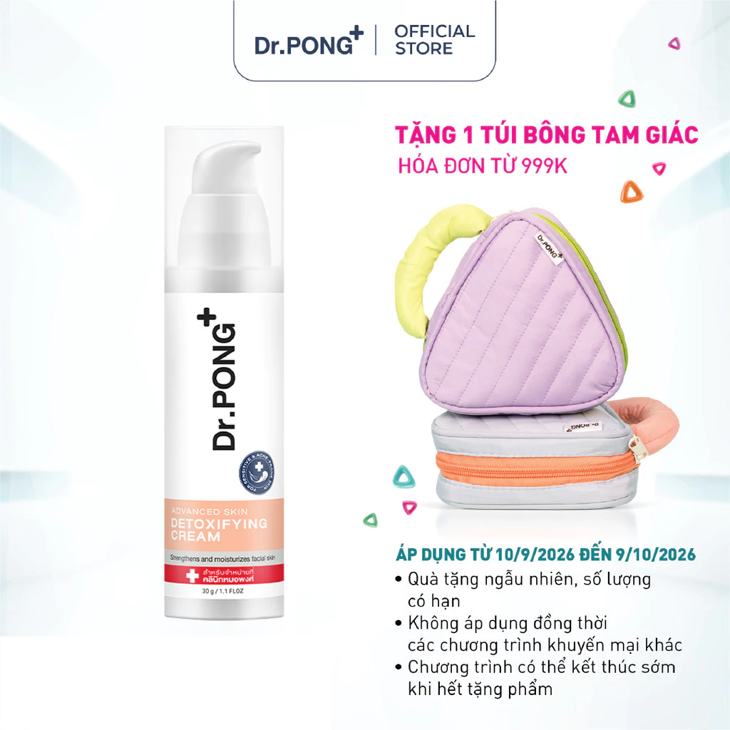 Kem dưỡng cấp ẩm chuyên sâu Dr.PONG Advanced Skin Detoxifying Cream 30g