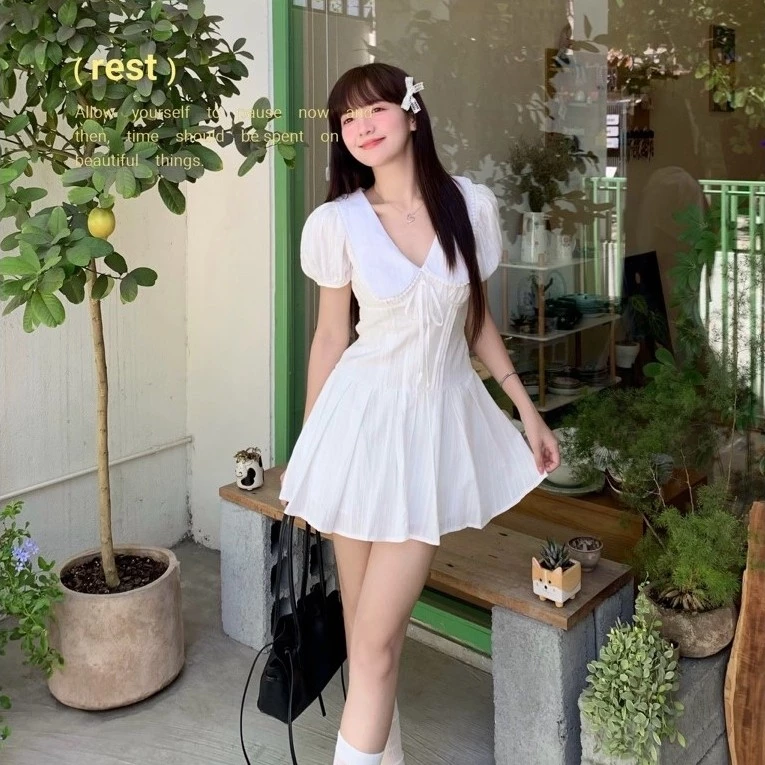 Đầm Kiểu Nữ Trắng Cổ Sen ANNA - Hara Dress
