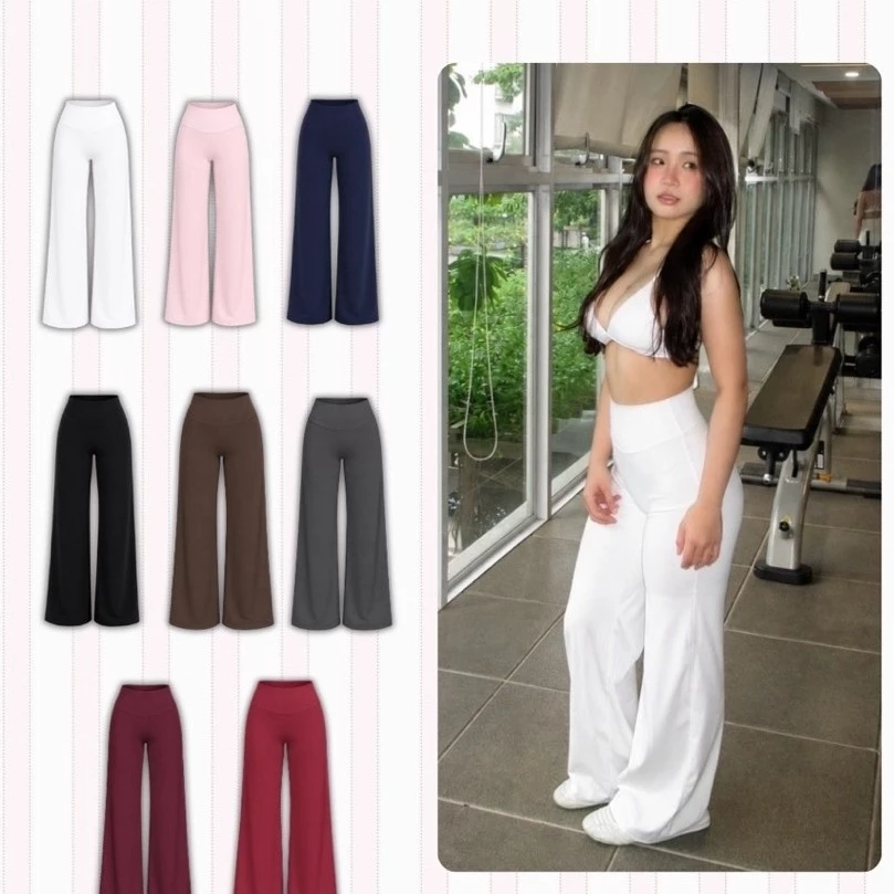 FLOW WIDE PANT | Quần thể thao ống suông hack dáng mông căng tròn