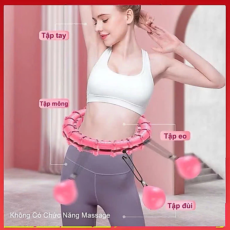 Vòng Lắc Eo Thông Minh Giúp Giảm Mỡ Bụng Hiệu Quả, Có Thể Điều Chỉnh Theo Vòng Eo Tập Bụng..