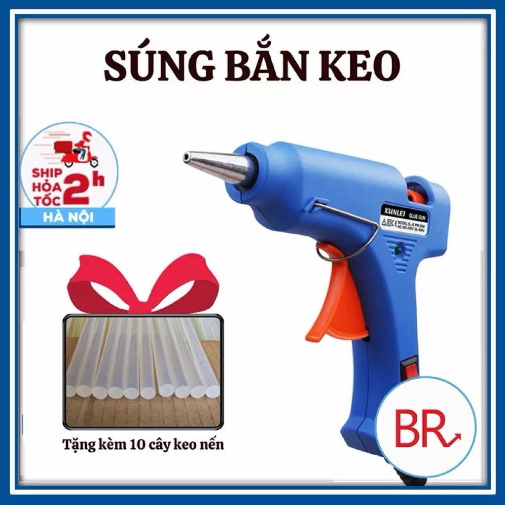 Máy Bắn Keo Nến Silicon Máy 20W Và 10 Cây Keo - Sửa Chữa Gia Đình Đa Năng Tiện Lợi Cho Mọi Gia Đình
