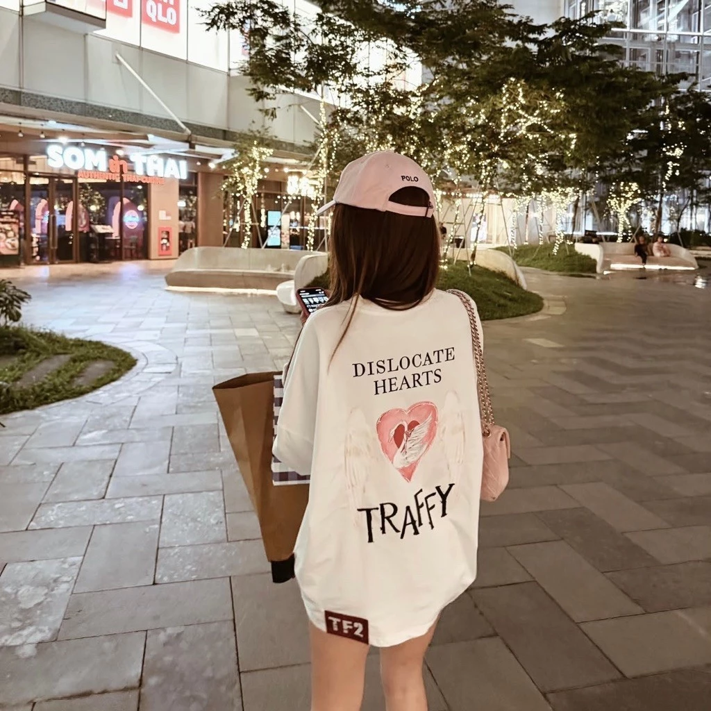 [MỞ BÁN] Áo Thun Tay Dài Long Sleeves TRAFFY "Angel Wings" Form Oval Cotton 2 Chiều Unisex