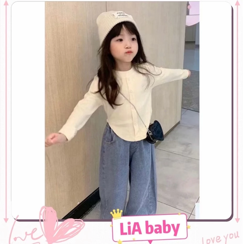 [Mới về ] Áo vạt bầu dài tay chất tăm mềm mại giữ nhiệt mặc thu đông cho bé gái đi chơi đi học(9-40kg)
