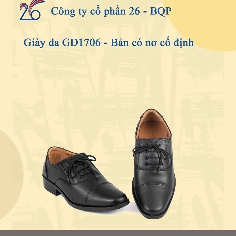 Giày da nam 1706 chính hãng Công ty Cổ phần 26 - Bản thắt nơ cố định