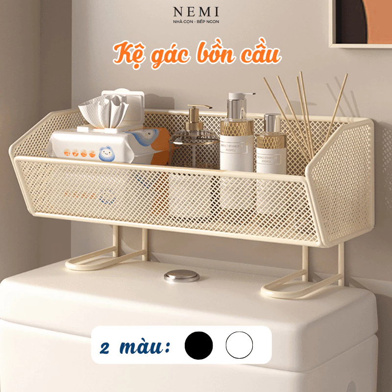 Kệ Bồn Cầu Thép Không Gỉ NEMI, Kệ Để Đồ Nhà Vệ Sinh Gác Bồn Toilet Chịu Lực Siêu Chắc Chắn