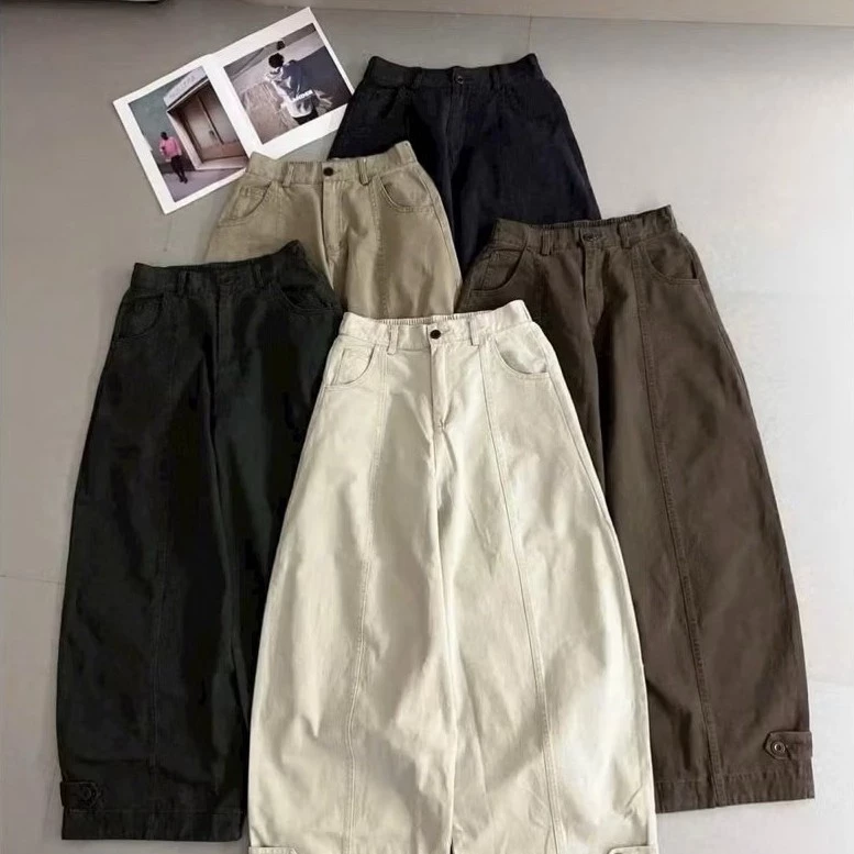 [ Mở Bán ] Quần kaki nữ chất kaki Nhật thiết kế cạp trước lung chun sau cá khuy gâu M105