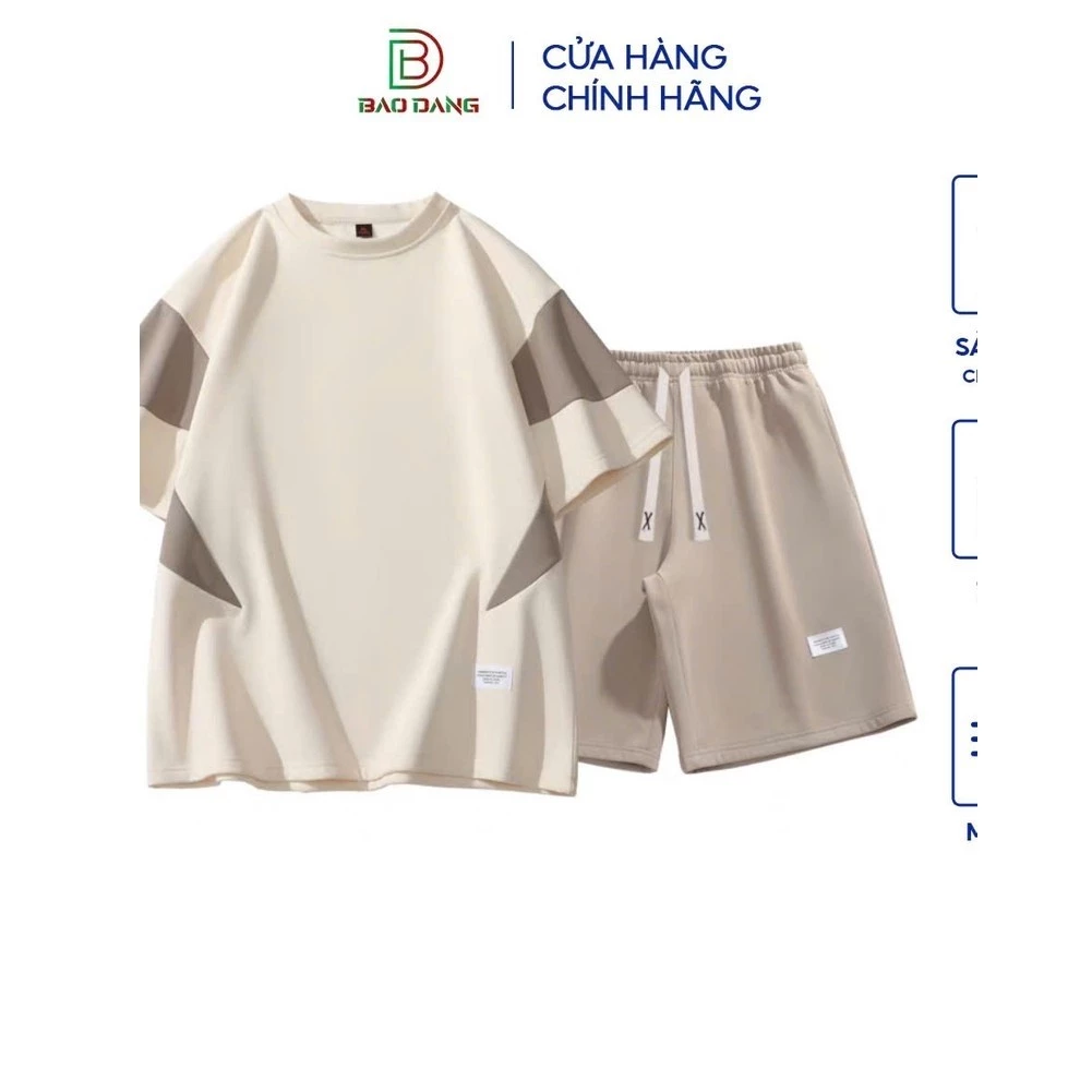 Bộ quần áo thể thao nam phối xéo 4 màu vải poly cá sấu thoáng mát thấm hút mồ hôi Bảo Đăng.