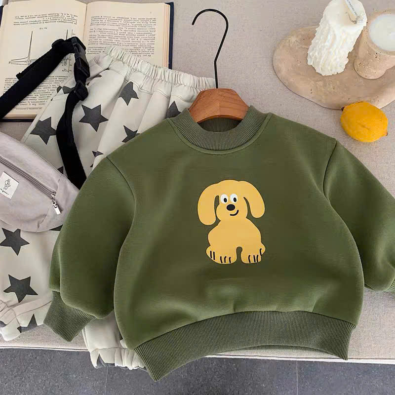 (8–21kg) Áo Nỉ Cho bé iN MẶT GẤU - Thu Đông 2026 - Chất Nỉ Da cá Cotton Cao Cấp