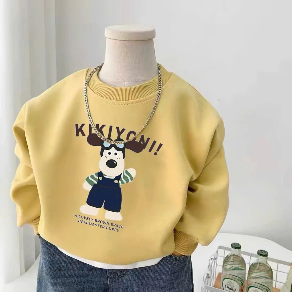 Áo Hoodie bé trai COMIMO BABY áo thu đông nỉ 2 da cào lông Thu Đông Dài Tay Phong Cách Hàn Quốc cho bé 5-20kg