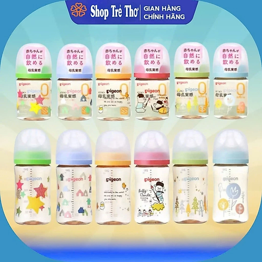 Bình Sữa Pigeon Thế Hệ 3 Mẫu Mới 160ml/240ml