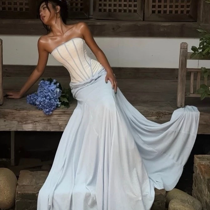 𝙆𝙮𝙡𝙞𝙚𝘿𝙧𝙚𝙨𝙨 - Váy Thiết Kế Cao Cấp Phối Gọng Corset Dài Phông Xoè Phối Màu Đẹp Mắt - Hàng Thiết Kế