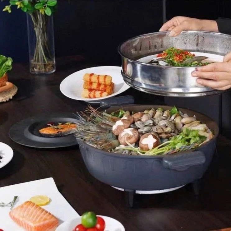 Nồi lẩu, hấp đa năng Titanium - SECITE Nội địa Trung, Sz:32cm