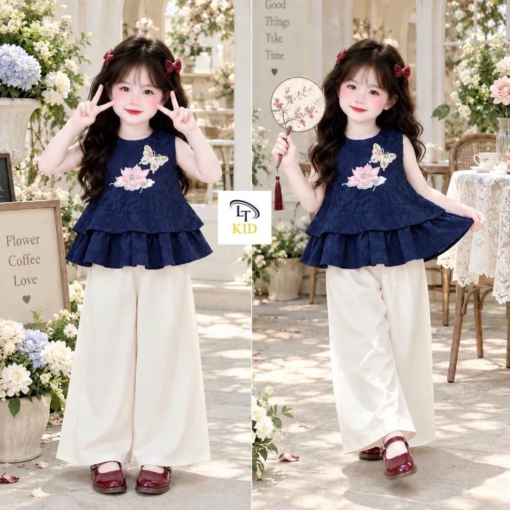 set bộ gấm thêu hoa cho bé (10-35kg)
