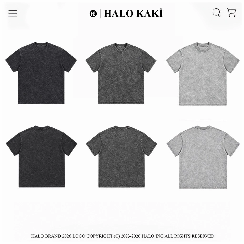 [FULL MÀU] ÁO THUN WASH LOANG TRƠN FORM OVERSIZE 280GSM- Áo thun wash loang trơn form boxy halo kaki