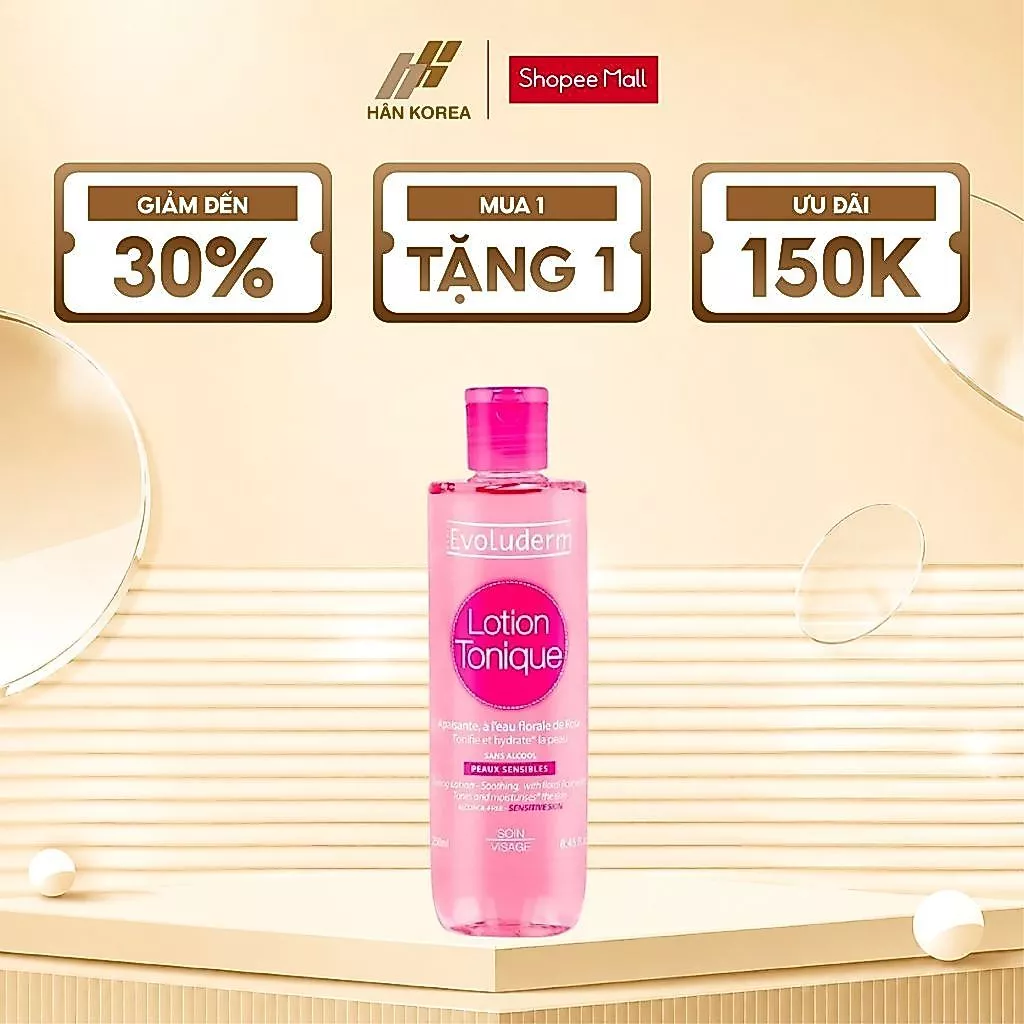 Nước Hoa Hồng Evoluderm Thiên Nhiên Thuần Chay, Toner Dưỡng Ẩm Da Khô & Da Nhạy Cảm 250ML - C900