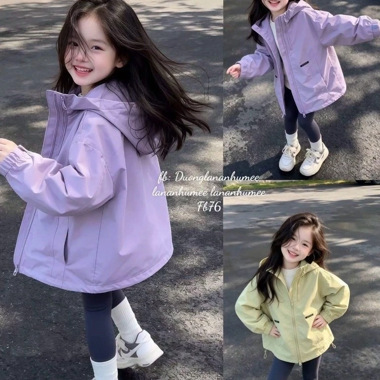 áo khoác kaki dù chống thấm mưa cho bé(12-45kg)
