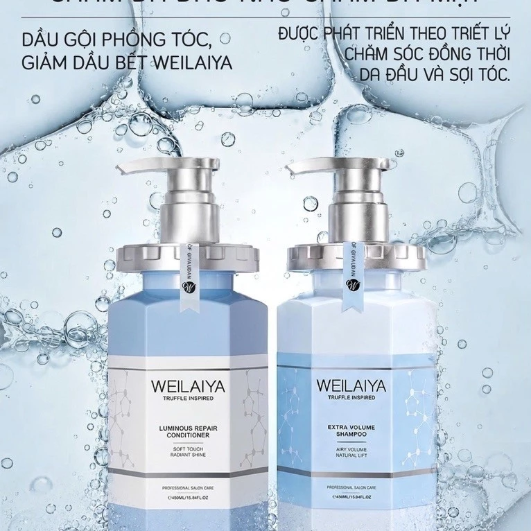 Bộ Dầu Gội Xả Phục Hồi Đa Tầng Nấm Truffle Weilaiya 900ml