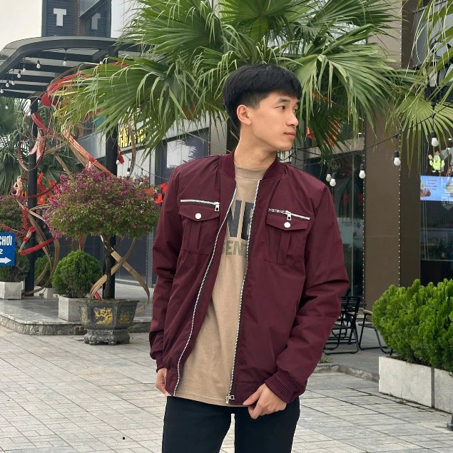 Áo Khoác Bomber DSQ Nam Nữ Khóa Zip Bạc Chất Gió 2 Lớp Dày Dặn Phối Khóa Hai Bên Túi Hộp Ấm Áp Mùa Đông