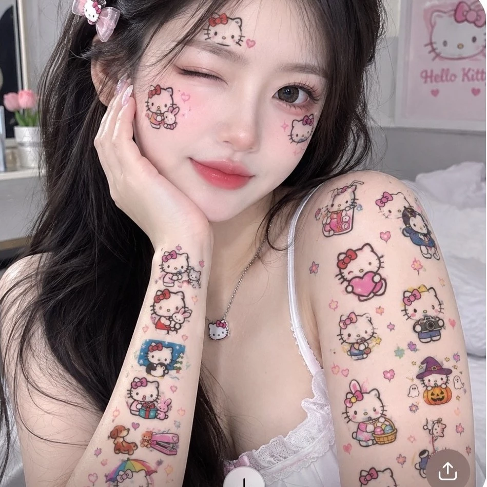 [Mẫu mới] Hình xăn dán Hello Kitty - Shin ( 1 tệp 25 hình)
