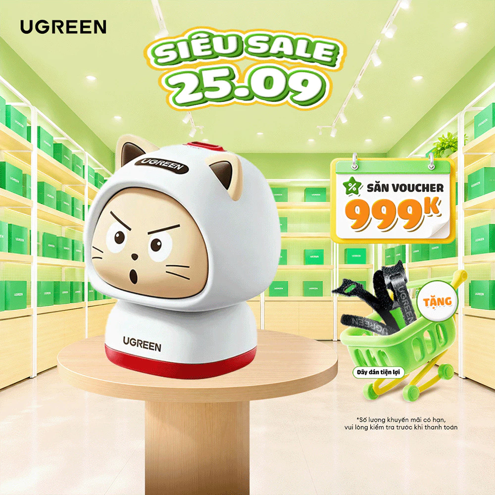 Củ sạc nhanh GaN Ugreen 45W X640 | Bản đặc biệt Thiết kế Silicone hình mèo | Chính hãng - Bảo hành 18 tháng 1 đổi 1