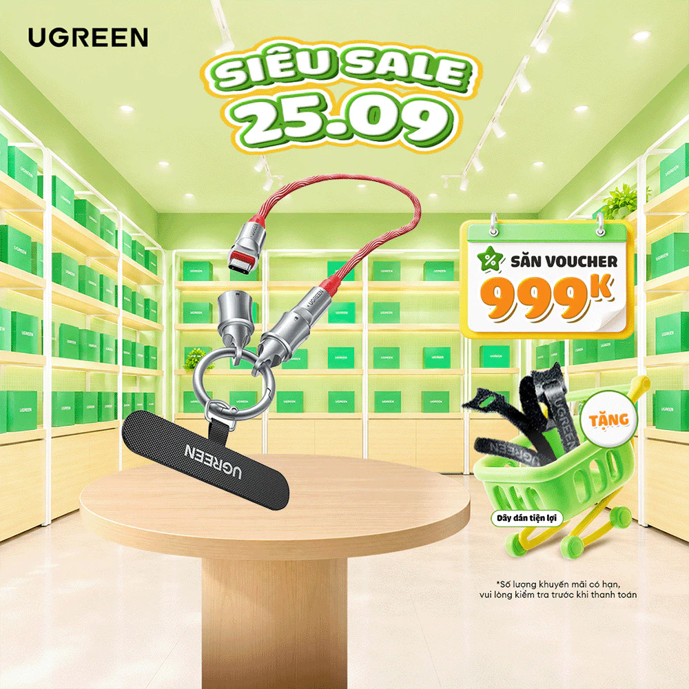 Cáp sạc nhanh USB-C 100W Ugreen L515 | Thiết kế dây đeo bện nylon | Chính hãng - Bảo hành 18 Tháng 1 đổi 1 75108