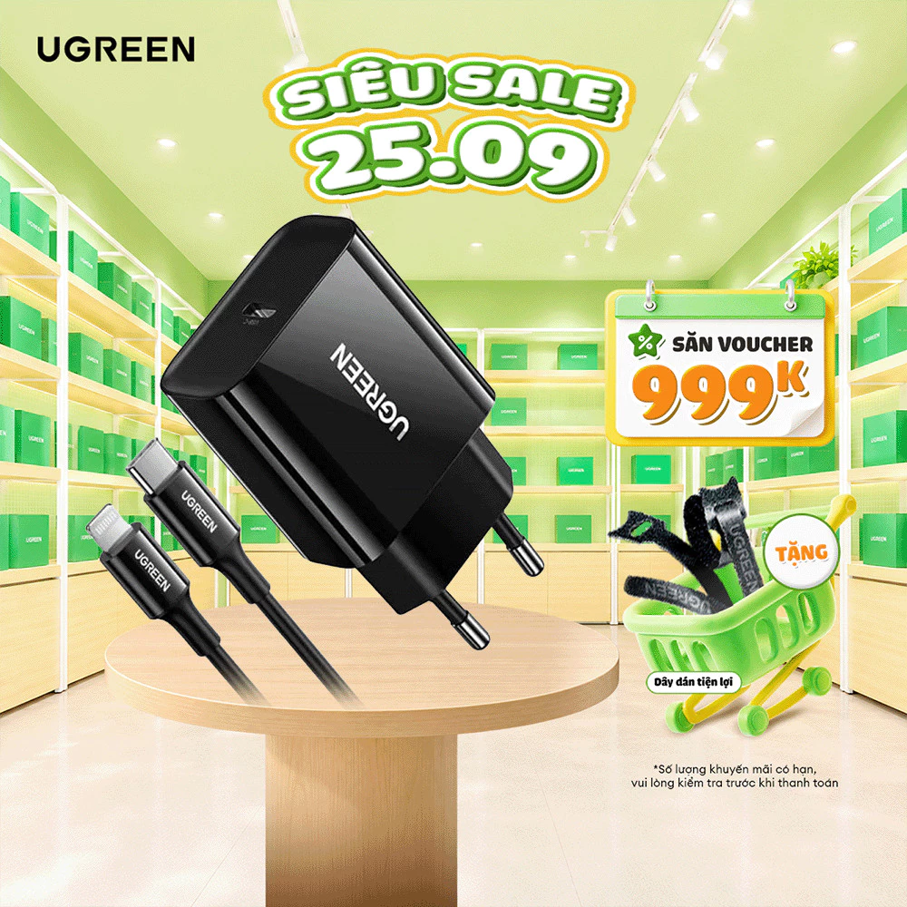 Củ sạc Nhanh UGREEN 20W CD137 QC4.0 QC3.0  | USB Type C | Sạc Nhanh PD | Bảo hành 18 tháng 1 đổi 1